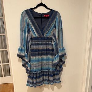 Betsey Johnson Multicolor Long Sleeve Dress